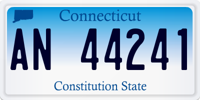 CT license plate AN44241