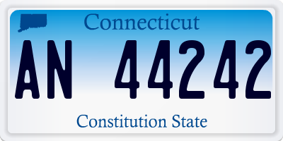 CT license plate AN44242