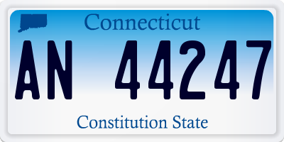 CT license plate AN44247