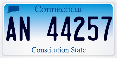 CT license plate AN44257