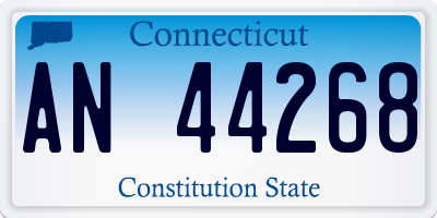 CT license plate AN44268