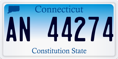 CT license plate AN44274