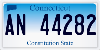 CT license plate AN44282