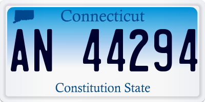 CT license plate AN44294