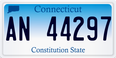CT license plate AN44297
