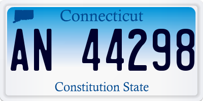 CT license plate AN44298