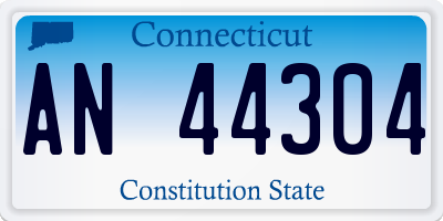 CT license plate AN44304