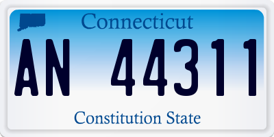 CT license plate AN44311