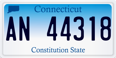 CT license plate AN44318