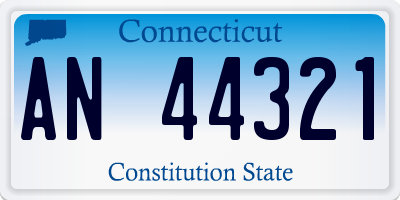 CT license plate AN44321