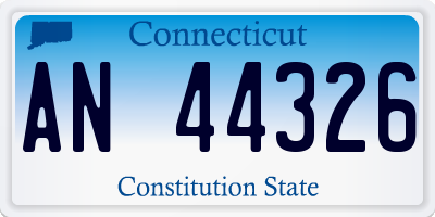 CT license plate AN44326