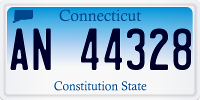 CT license plate AN44328