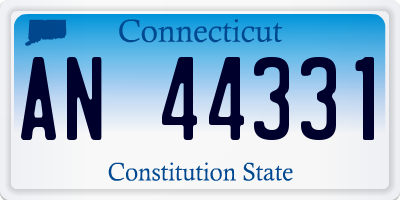 CT license plate AN44331