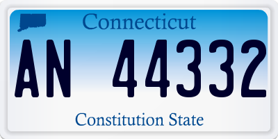 CT license plate AN44332