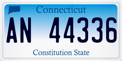 CT license plate AN44336