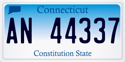 CT license plate AN44337