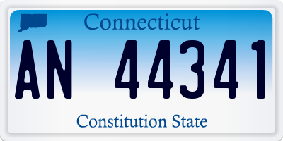 CT license plate AN44341