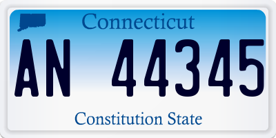 CT license plate AN44345