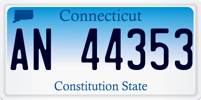 CT license plate AN44353