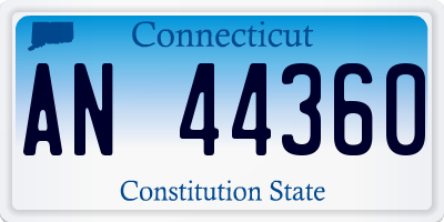 CT license plate AN44360