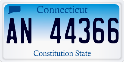 CT license plate AN44366