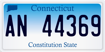 CT license plate AN44369
