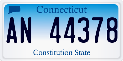 CT license plate AN44378