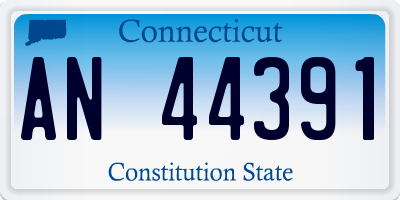 CT license plate AN44391