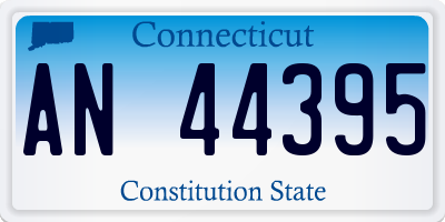 CT license plate AN44395