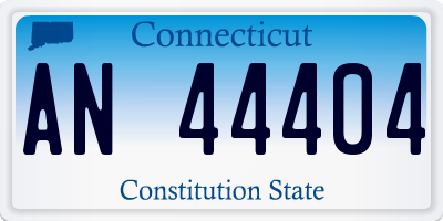 CT license plate AN44404