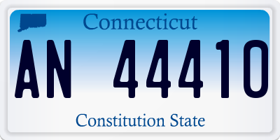 CT license plate AN44410