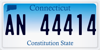 CT license plate AN44414