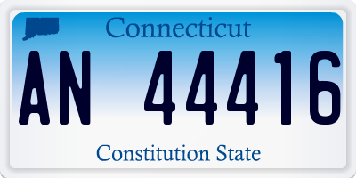 CT license plate AN44416