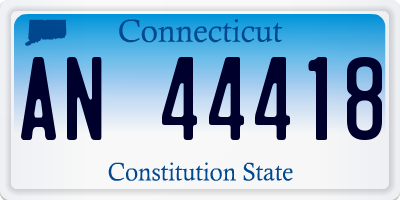 CT license plate AN44418
