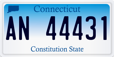 CT license plate AN44431