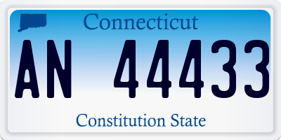 CT license plate AN44433