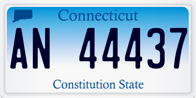 CT license plate AN44437