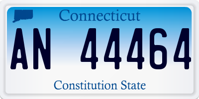 CT license plate AN44464