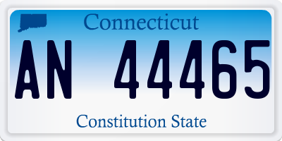 CT license plate AN44465