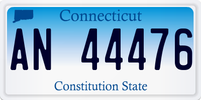 CT license plate AN44476