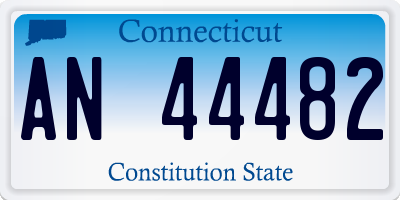CT license plate AN44482