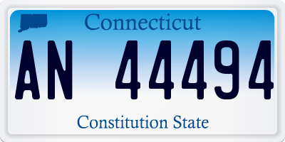 CT license plate AN44494