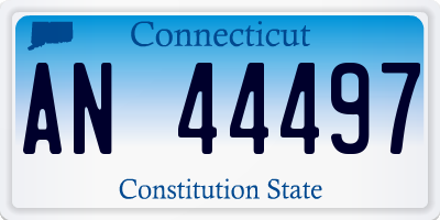 CT license plate AN44497