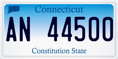 CT license plate AN44500