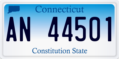 CT license plate AN44501