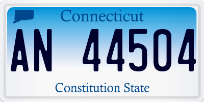 CT license plate AN44504