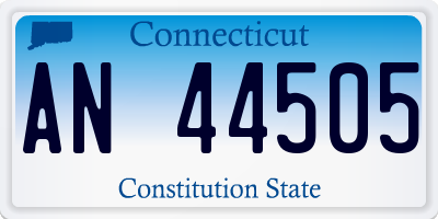CT license plate AN44505