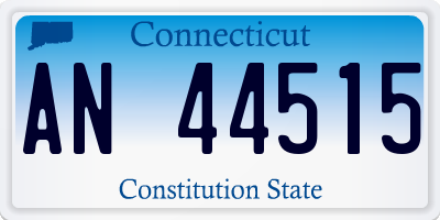 CT license plate AN44515