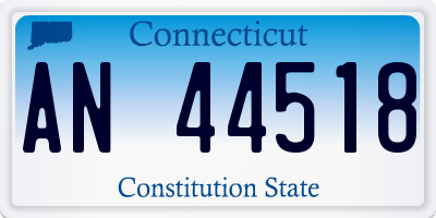 CT license plate AN44518