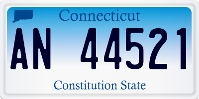 CT license plate AN44521